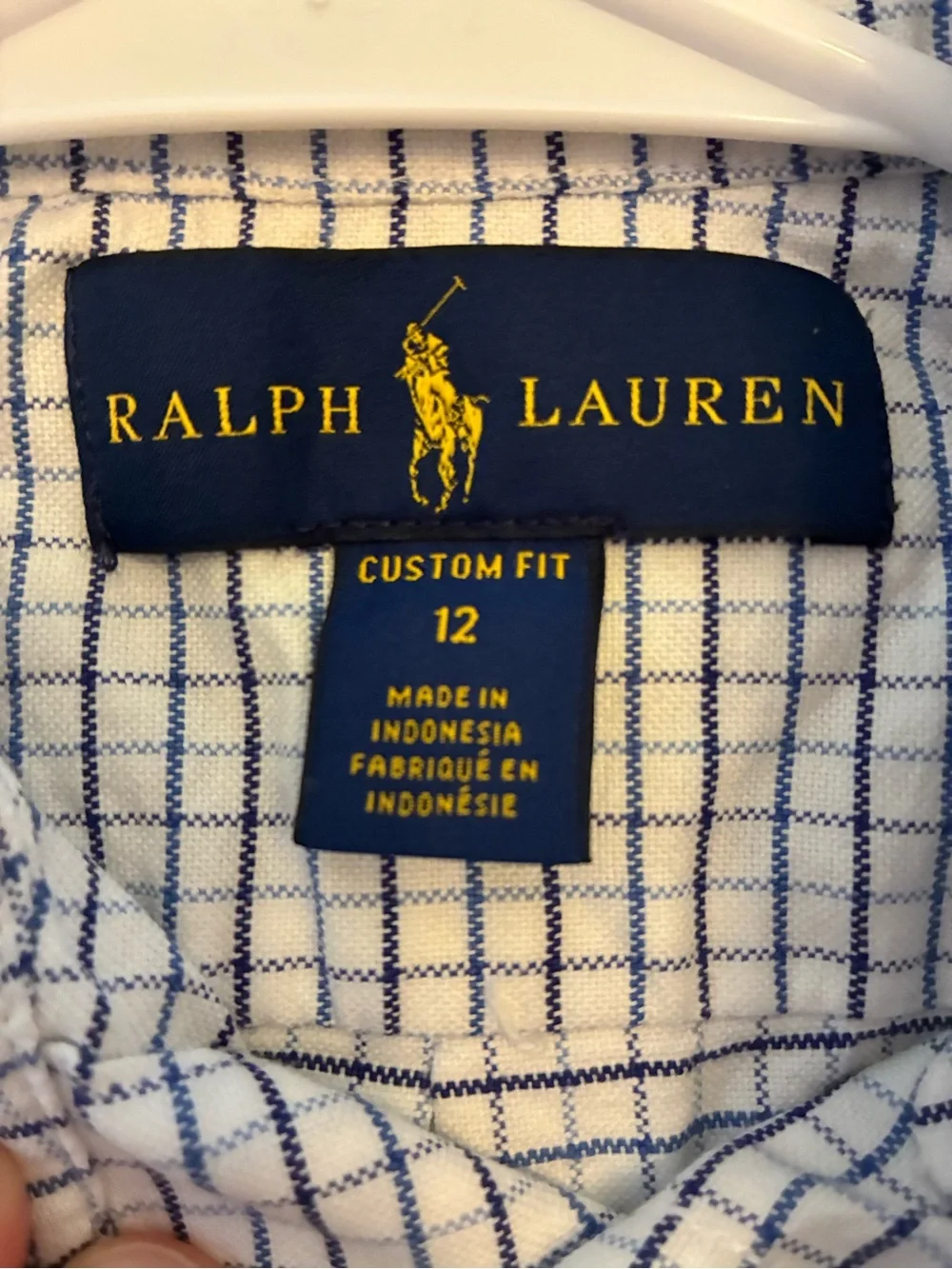 Polo by Ralph Lauren White & Navy Check Button-Down Shirt kids